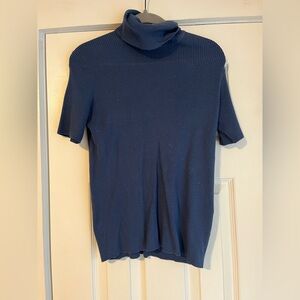 Women's Blue Turtleneck Sweater